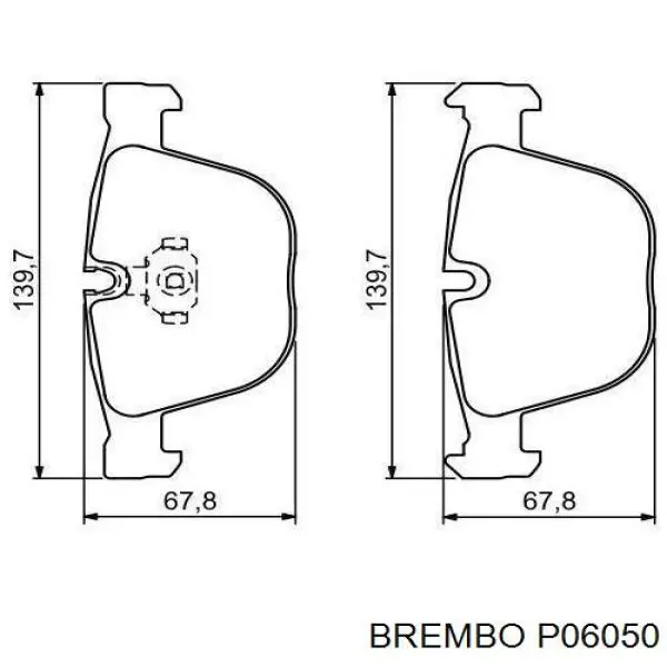 Колодки дисковые  Brembo P06050 цена, от 57.85 USD