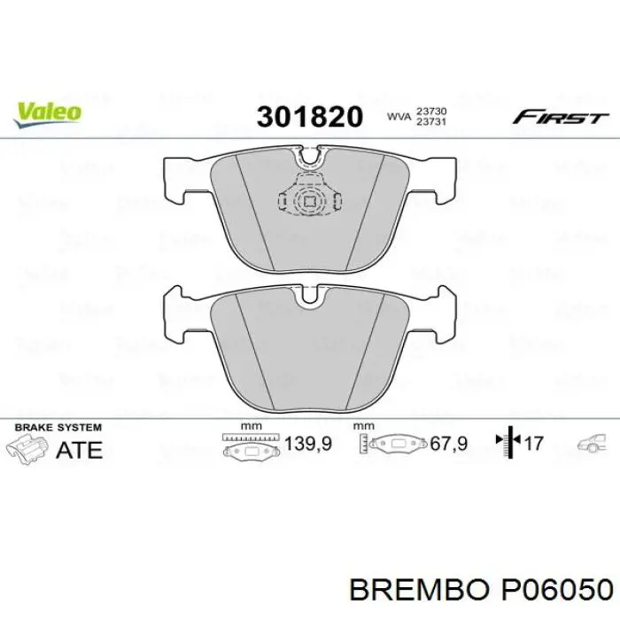 Купить P06050 Brembo Колодки тормозные задние, дисковые