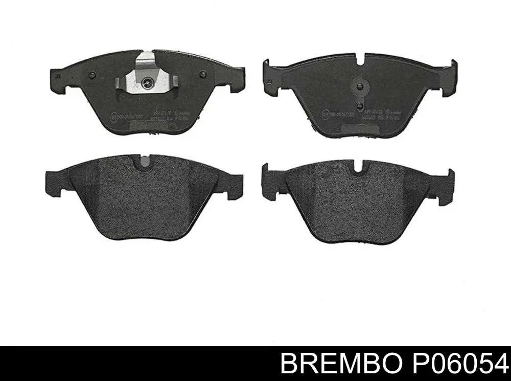 Колодки тормозные передние дисковые Brembo P06054
