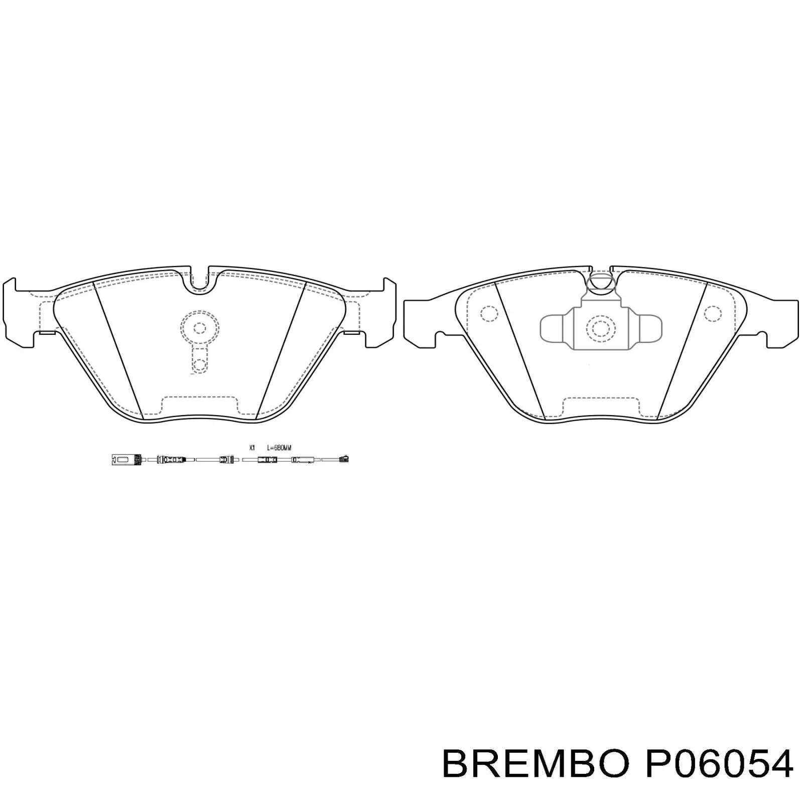 P06054 Brembo Колодки передние