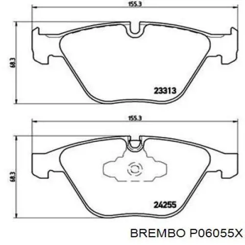 Купить P06055X Brembo Колодки тормозные