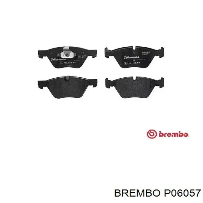 P06057 Brembo колодки тормозные передние дисковые