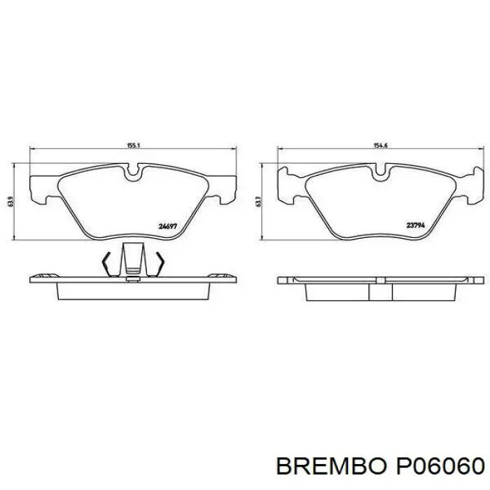 Купить P06060 Brembo Колодки тормозные