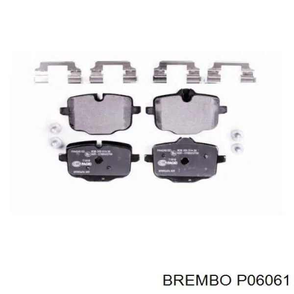 Задние дисковые колодки Brembo P06061