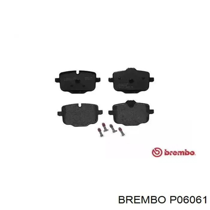P06061 Brembo колодки тормозные задние дисковые