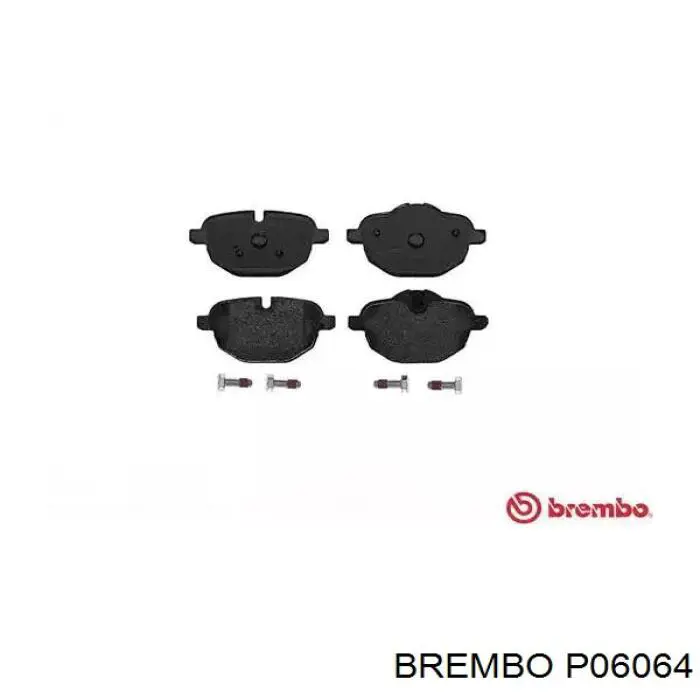 Колодки тормозные задние дисковые Brembo P06064