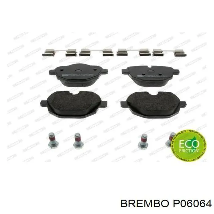 P06064 Brembo Колодки тормозные дисковые комплект