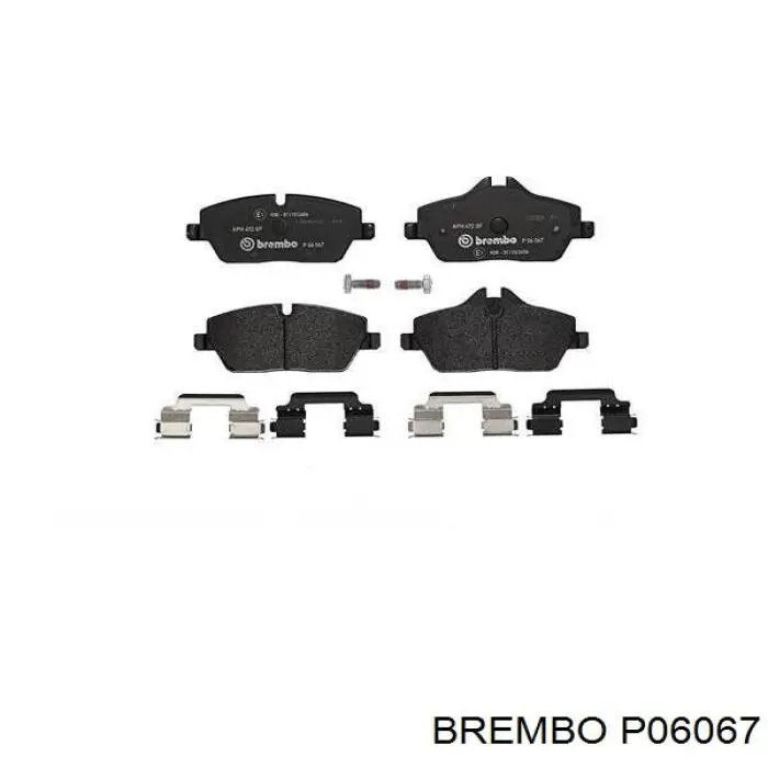 P06067 Brembo колодки тормозные передние дисковые