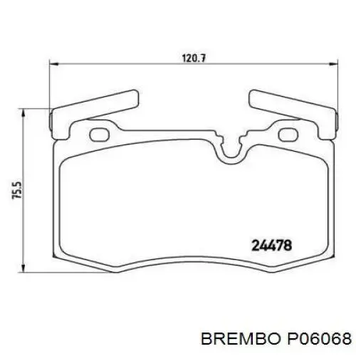 Передние тормозные колодки P06068 Brembo