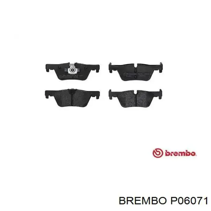 Колодки тормозные задние дисковые BREMBO P06071
