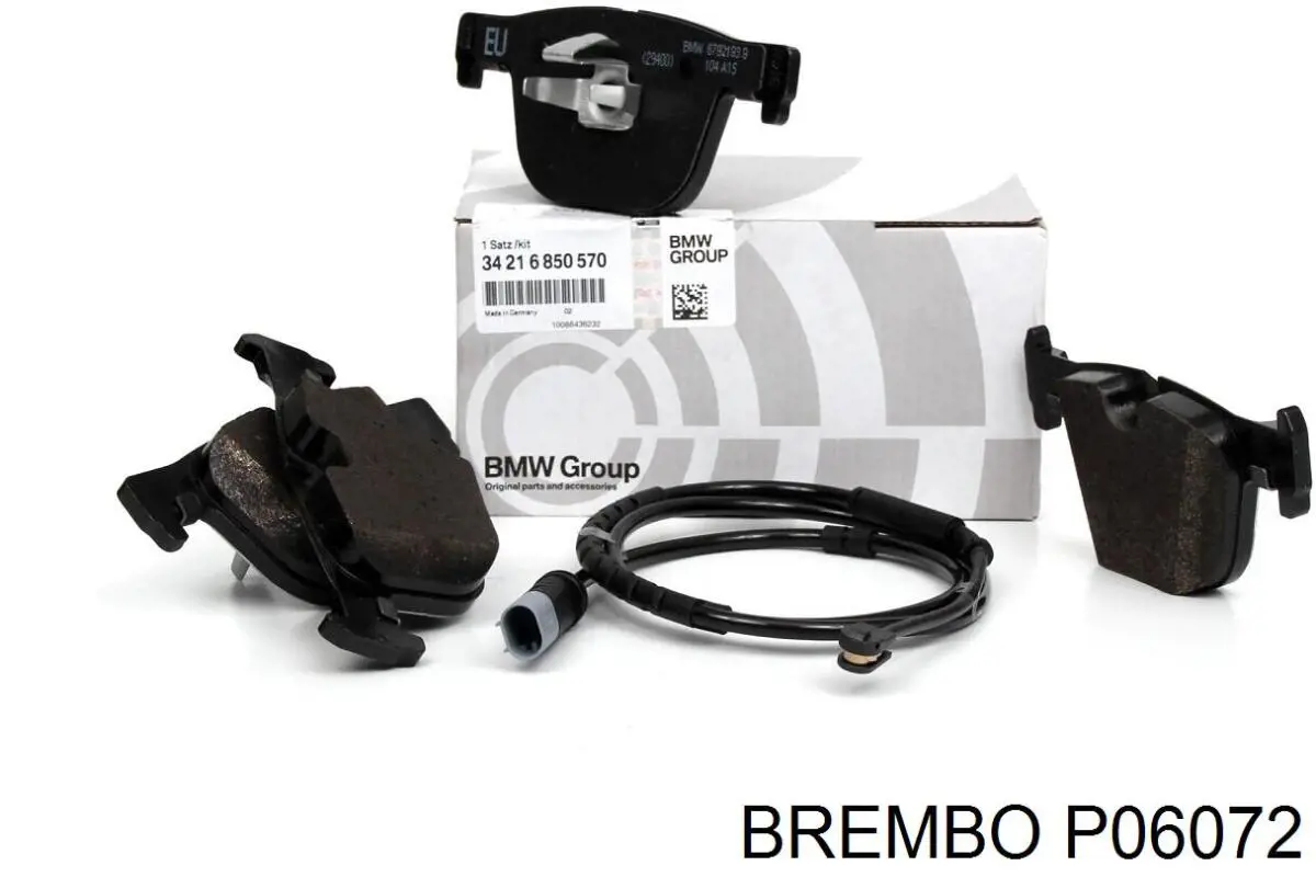 P06072 Brembo Колодки тормозные дисковые комплект