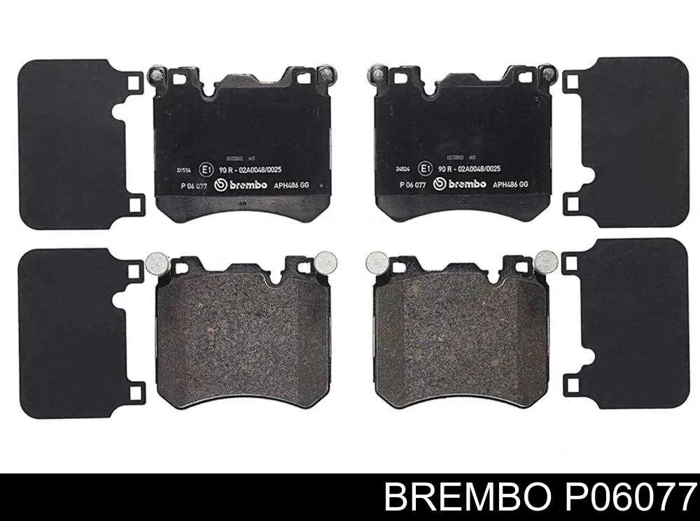 P06077 Brembo колодки тормозные передние дисковые