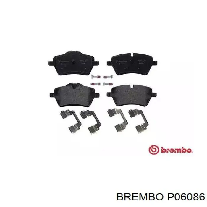 P06086 Brembo колодки тормозные передние дисковые