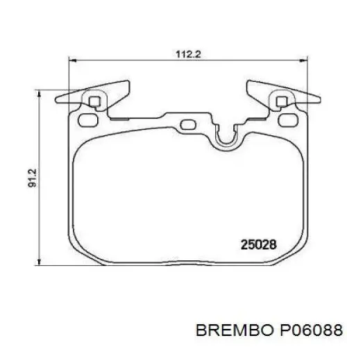 Передние тормозные колодки P06088 Brembo