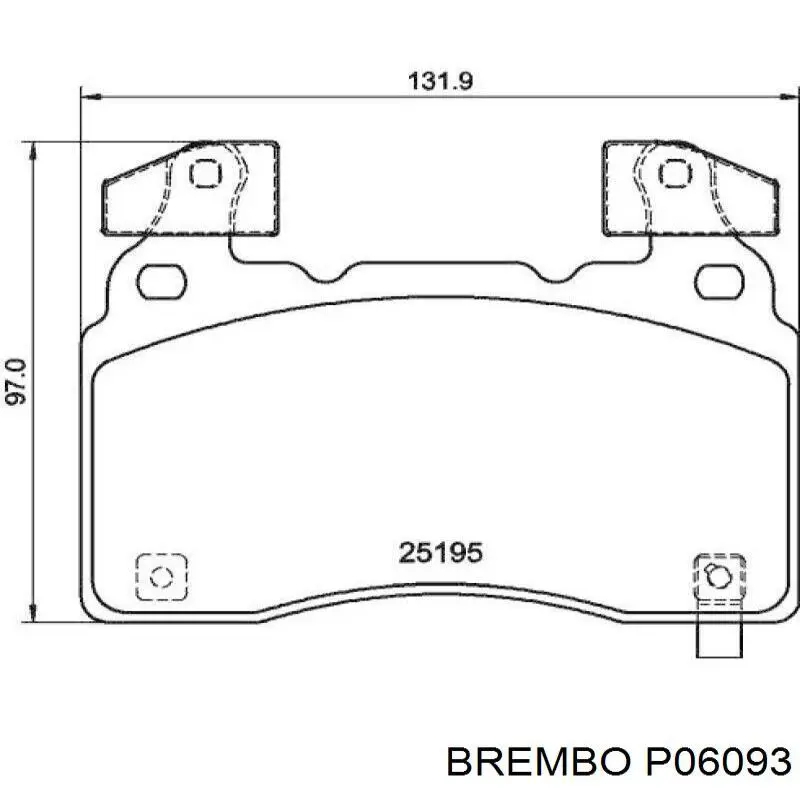 Тормозные колодки Brembo P06093