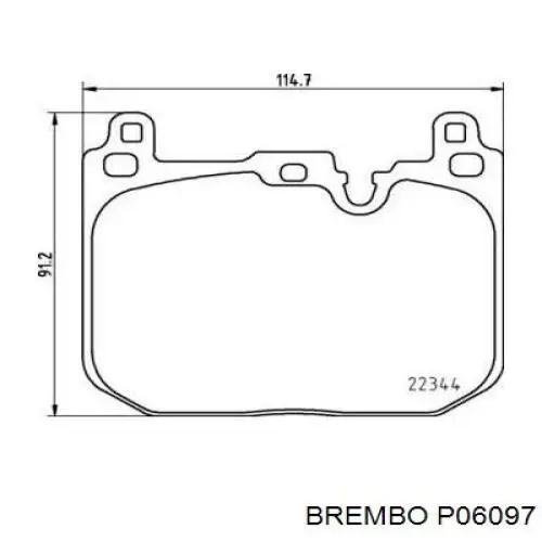 Купить P06097 Brembo Колодки тормозные