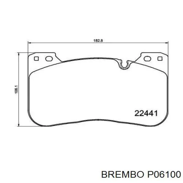 Передние тормозные колодки P06100 Brembo