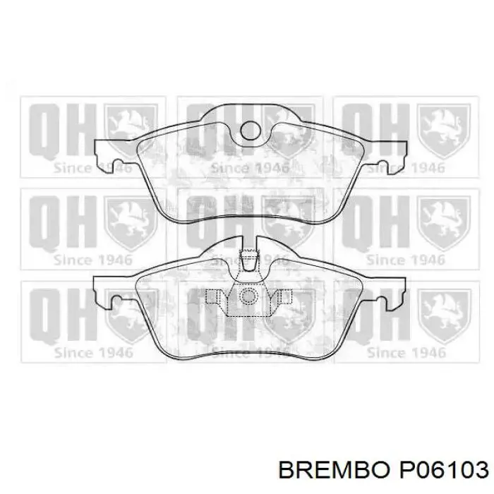 Задние тормозные колодки P06103 Brembo