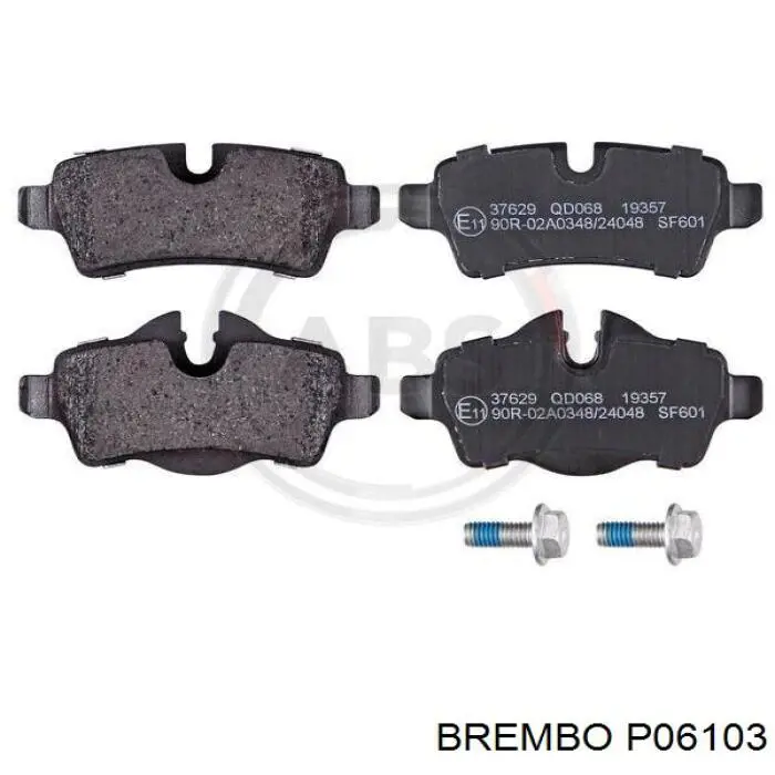 Купить P06103 Brembo Колодки тормозные задние, дисковые