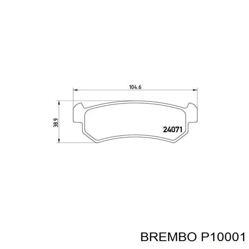 Задние тормозные колодки P10001 Brembo