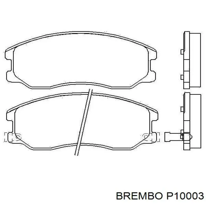 Тормозные колодки Brembo P10003