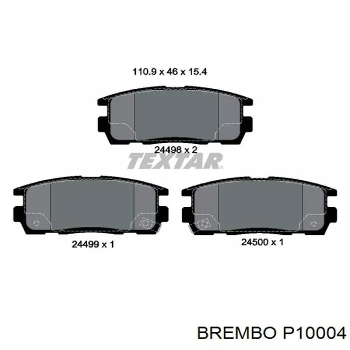 Задние тормозные колодки P10004 Brembo