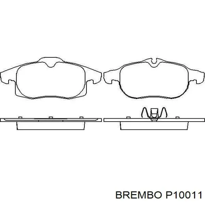 Pastillas de freno delanteras P10011 Brembo