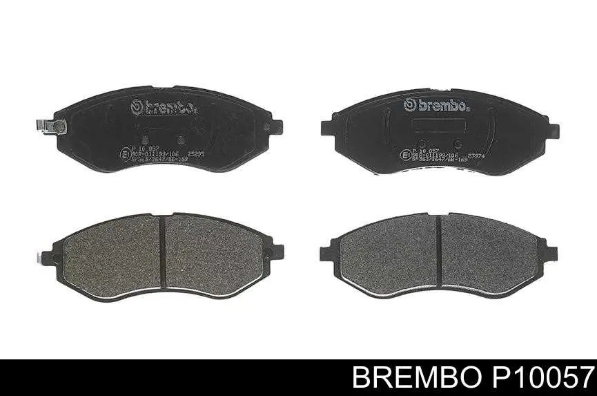 P10057 Brembo колодки тормозные передние дисковые