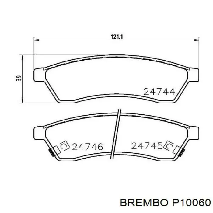 Купить P10060 Brembo Колодки тормозные задние, дисковые