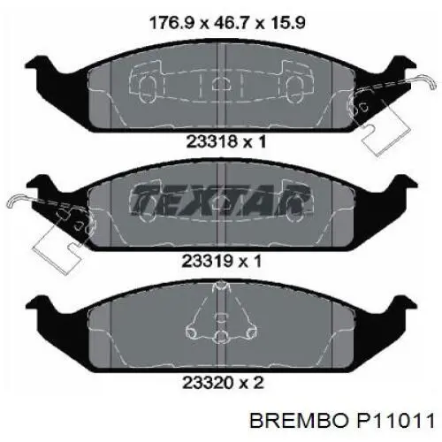 Купить P11011 Brembo Колодки тормозные