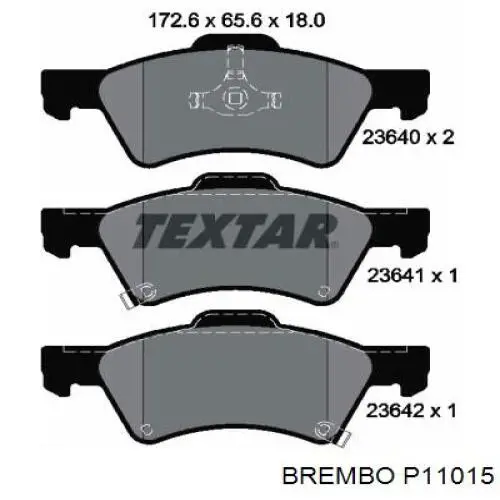 Купить P11015 Brembo Колодки тормозные