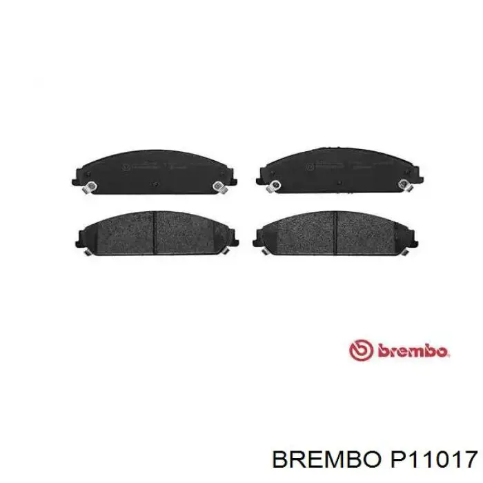 P11017 Brembo колодки тормозные передние дисковые