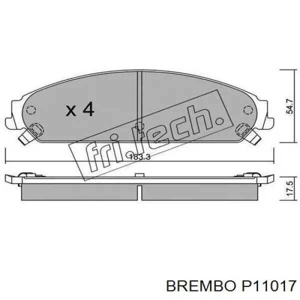 Передние тормозные колодки P11017 Brembo