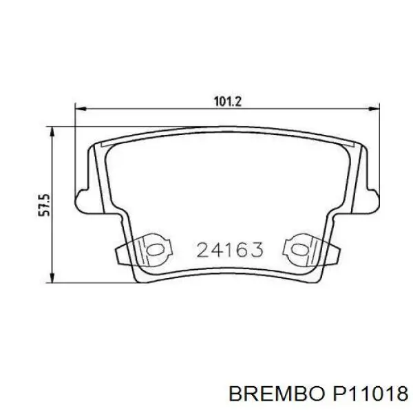 Задние тормозные колодки P11018 Brembo