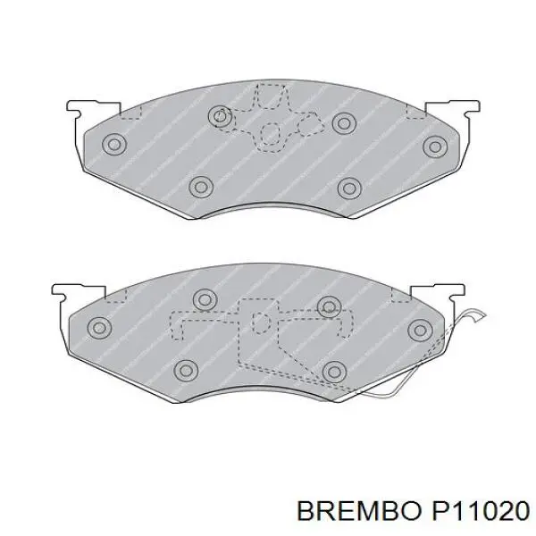 Передние тормозные колодки P11020 Brembo