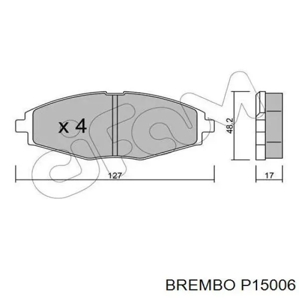 Купить P15006 Brembo Колодки тормозные