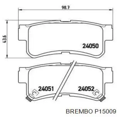 Задние тормозные колодки P15009 Brembo