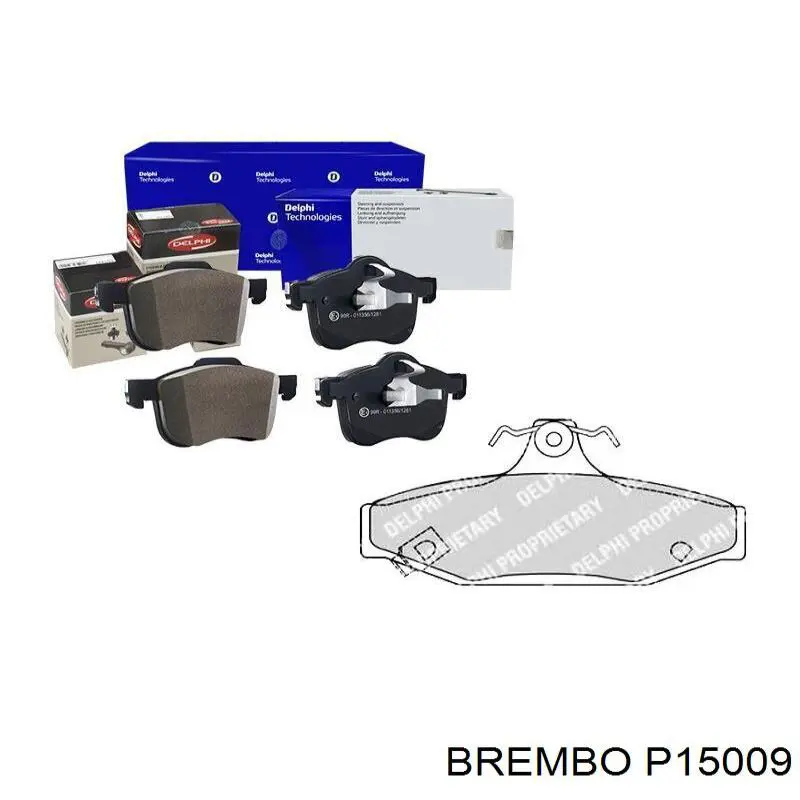 Купить P15009 Brembo Колодки тормозные задние, дисковые