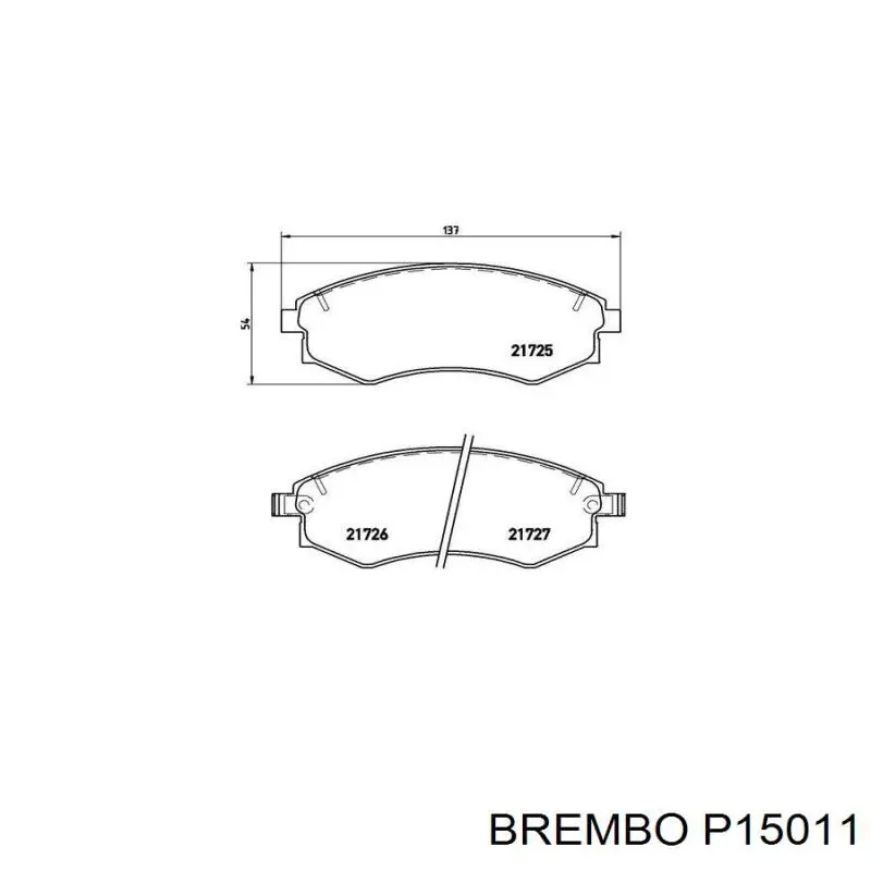 Купить P15011 Brembo Колодки тормозные