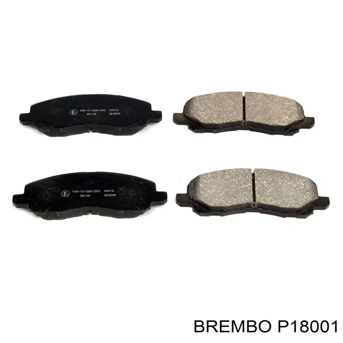 Купить P18001 Brembo Колодки тормозные