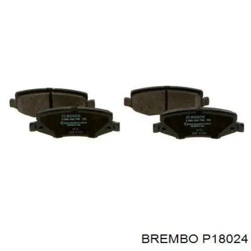 Купить P18024 Brembo Колодки тормозные задние, дисковые