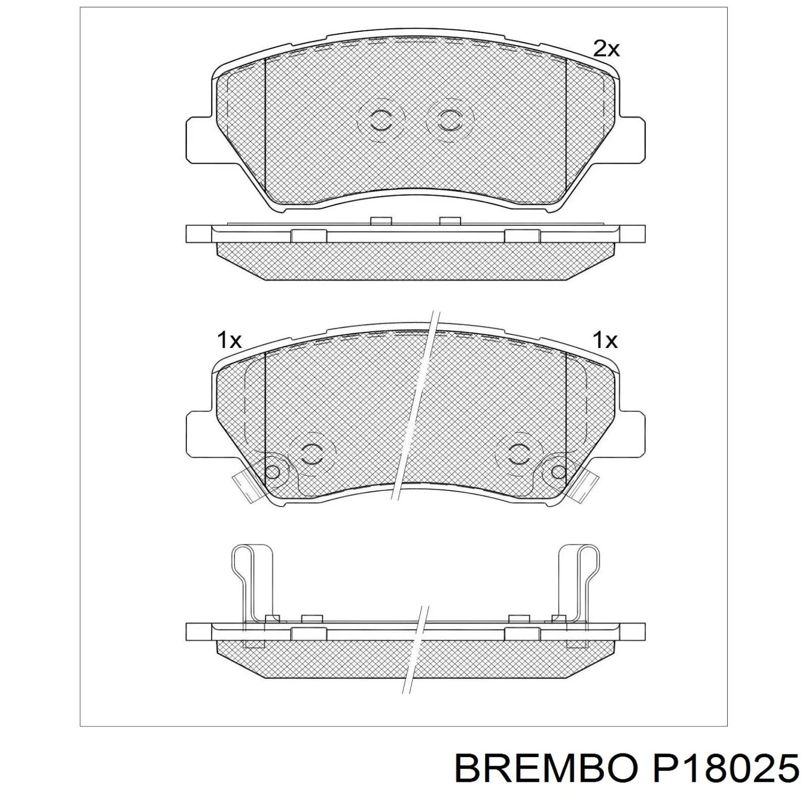 Передние тормозные колодки P18025 Brembo