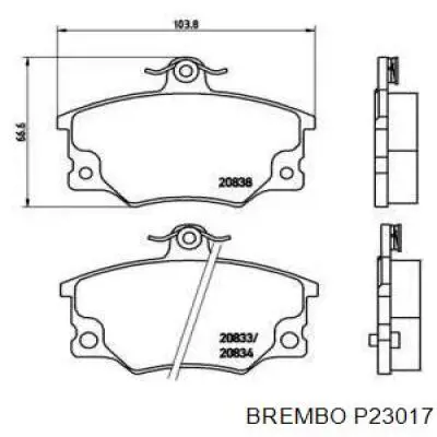 Тормозные колодки Brembo P23017