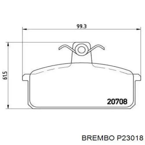 Передние тормозные колодки P23018 Brembo