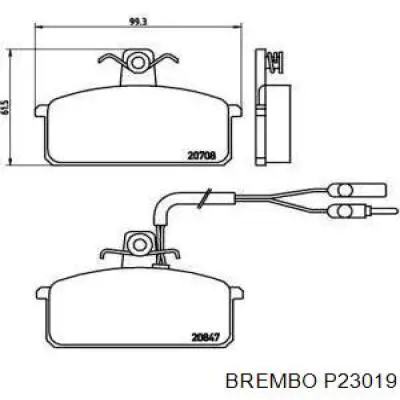 Передние тормозные колодки P23019 Brembo