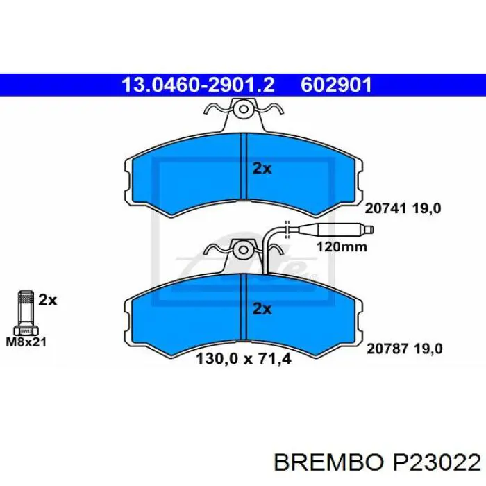 Купить P23022 Brembo Колодки тормозные