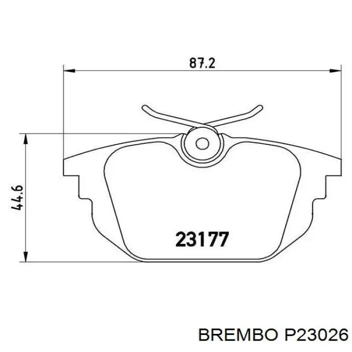P23026 Brembo колодки тормозные задние дисковые