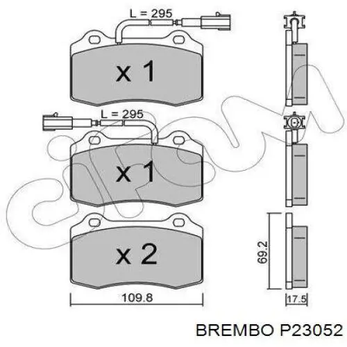 Pastillas de freno delanteras P23052 Brembo
