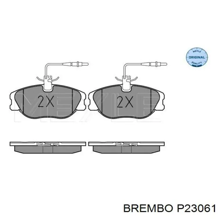 P23061 Brembo Колодки передние