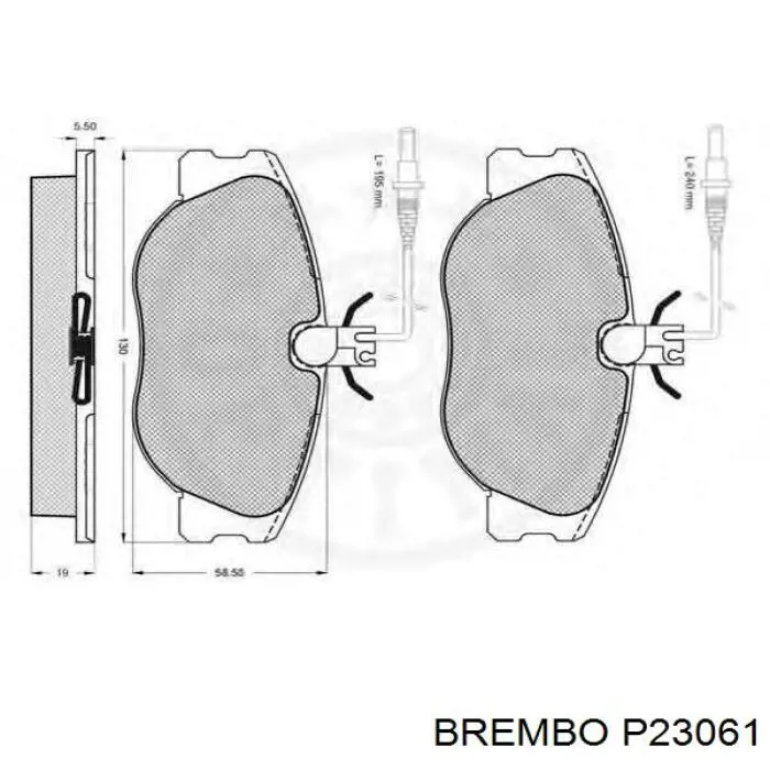 Купить P23061 Brembo Колодки тормозные